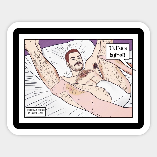 Queer Bait Comics: Buffet Sticker by JasonLloyd